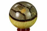 Polished Septarian Sphere - Madagascar #154130-1